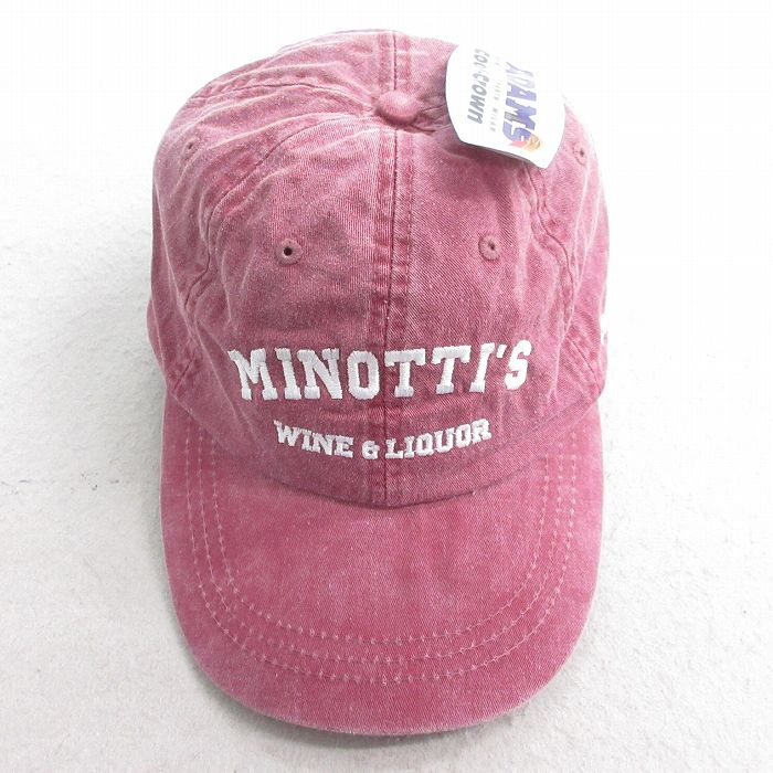 中古 キャップ MINOTTIS 刺繍 デッドストック コットン エンジ系 25aug12