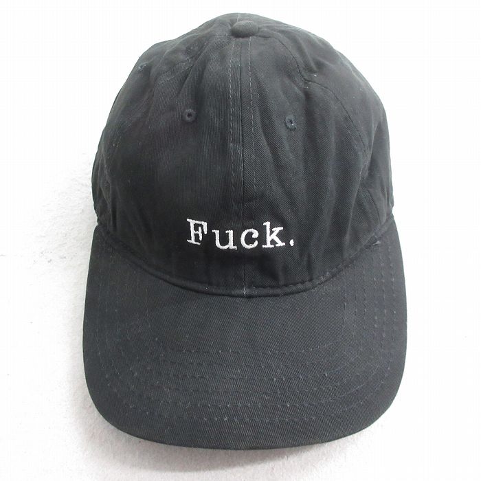 中古 キャップ fuck コットン 黒 ブラック 25aug12