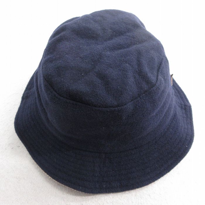 中古 ペンドルトン PENDLETON ハット リバーシブル ウール コーデュロイ 太畝 紺他 ネイビー 25aug12
