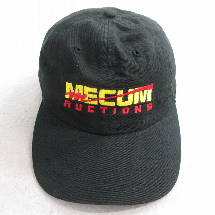 中古 キャップ MECUM 刺繍 コットン 黒 ブラック 25aug20