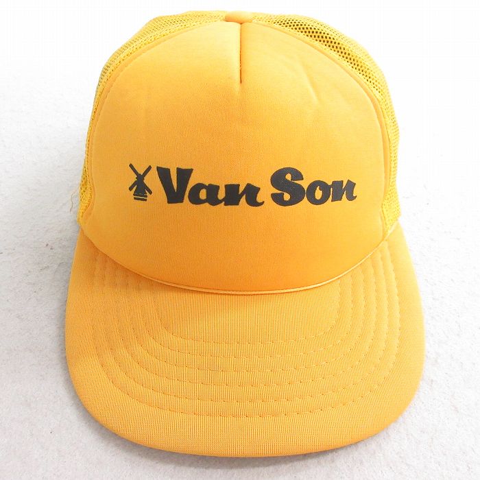 【20%OFF】中古 メッシュ キャップ 90年代 90s Van Son 黄 イエロー 25aug20