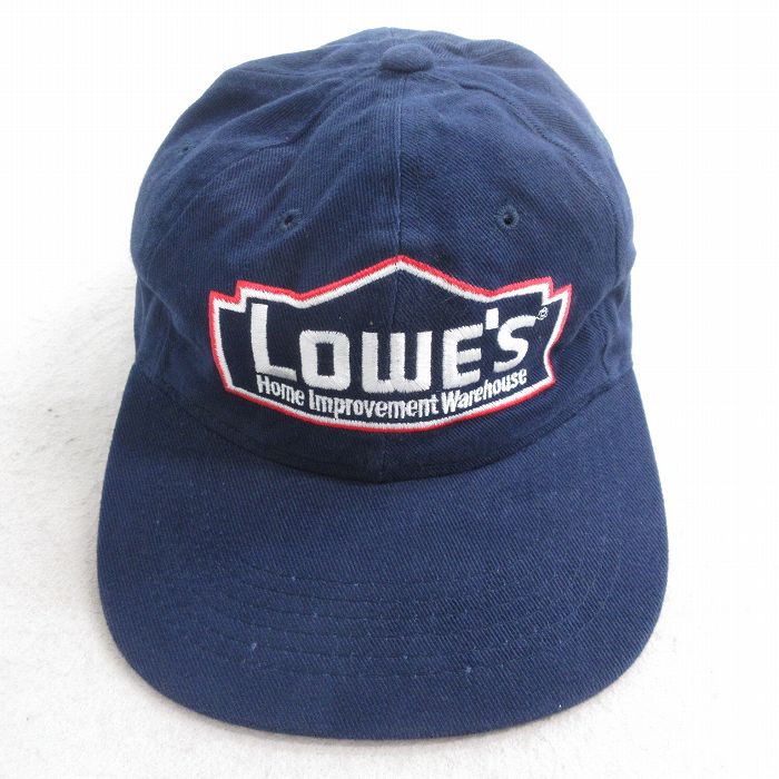 中古 キャップ LOWES 刺繍 コットン 紺 ネイビー 25aug26