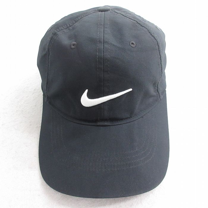 中古 ナイキ NIKE ゴルフ キャップ ビッグロゴ 黒 ブラック 25aug26
