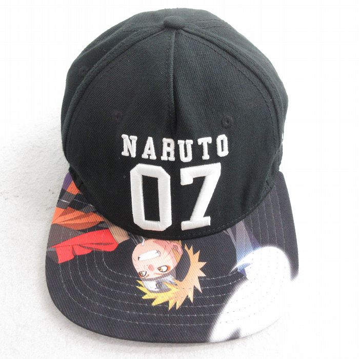 中古 キャップ アニメ ナルト疾風伝 うずまきナルト 黒 ブラック 25aug26