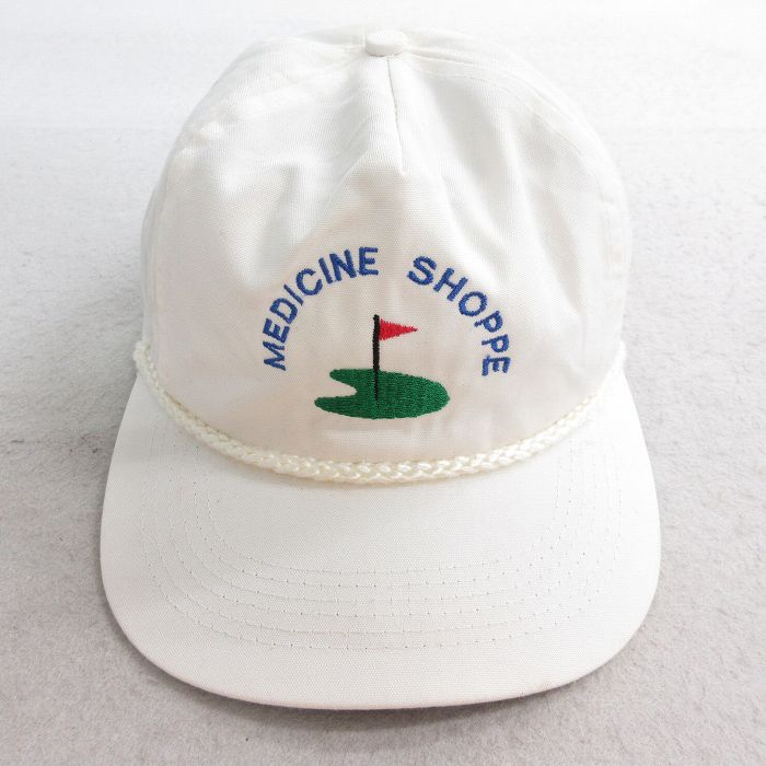 中古 キャップ 90年代 90s MEDICINE SHOPPE 刺繍 白 ホワイト 25sep27