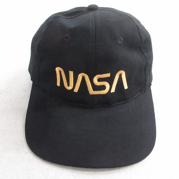 中古 キャップ ナサ NASA 刺繍 黒 ブラック 25sep30