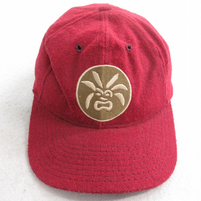 中古 キャップ 90年代 90s Yaga 刺繍 ウール USA製 エンジ 25oct04