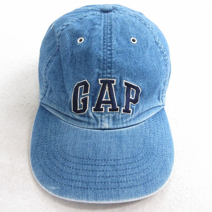 中古 ギャップ GAP キャップ 90年代 90s ビッグロゴ 刺繍 コットン 紺 デニム【spe】 25nov25