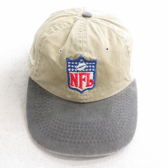 中古 キャップ 00年代 00s NFL sprint 刺繍 ツートンカラー コットン ベージュ他 アメフト スーパーボウル 26mar05