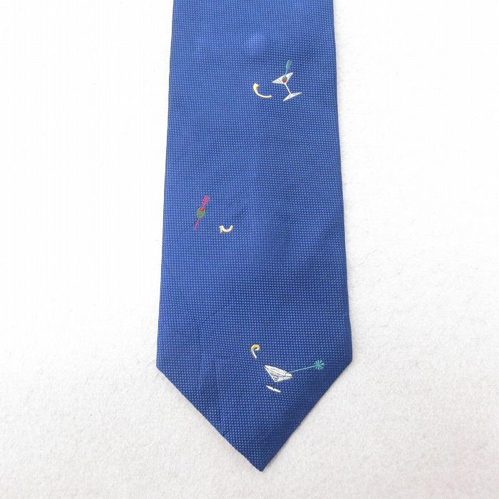 【20%OFF】中古 ネクタイ 00年代 00s カクテル シルク USA製 青 ブルー 24oct30