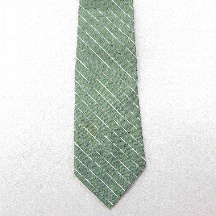 【50%OFF】中古 ネクタイ 70年代 70s 緑 グリーン ボーダー 24oct31