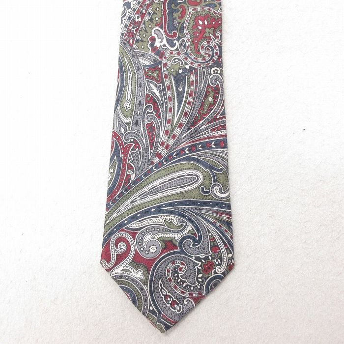 【50%OFF】中古 タウンクラフト ネクタイ 90年代 90s ぺリズリー柄 USA製 エンジ 25jun30