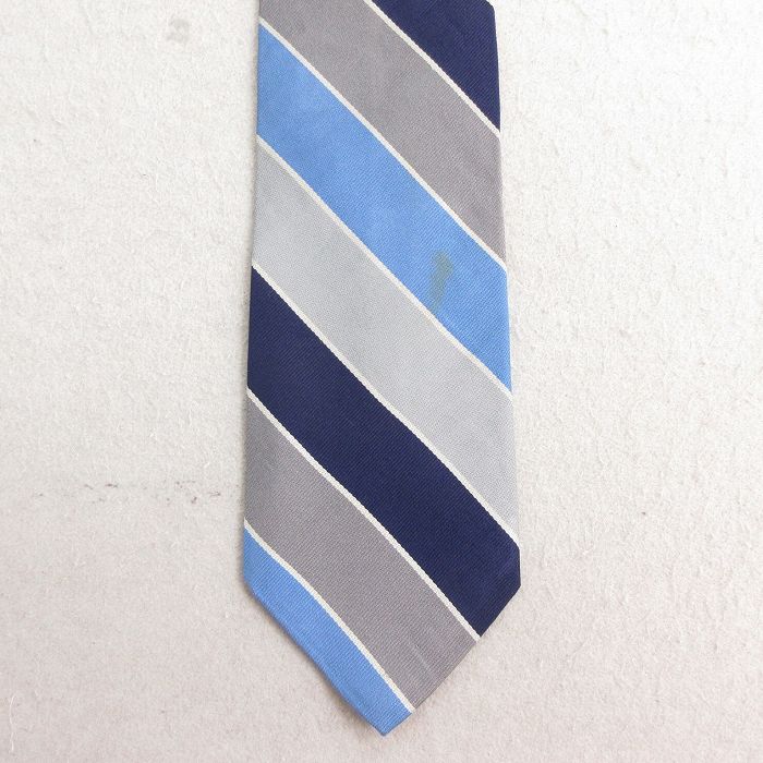 【50%OFF】中古 ブルックスブラザーズ BROOKS BROTHERS ブランド ネクタイ 90年代 90s シルク USA製 グレー他 ボーダー 25jul01
