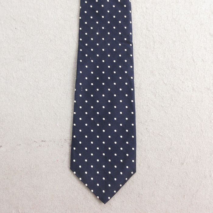 中古 ブルックスブラザーズ BROOKS BROTHERS ブランド ネクタイ シルク USA製 紺 ネイビー ドット 25jul01