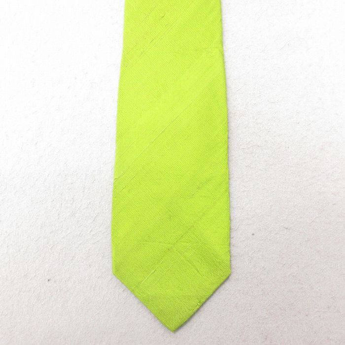 中古 ラルフローレン Ralph Lauren ブランド ネクタイ シルク イタリア製 黄緑 【spe】 25jul01