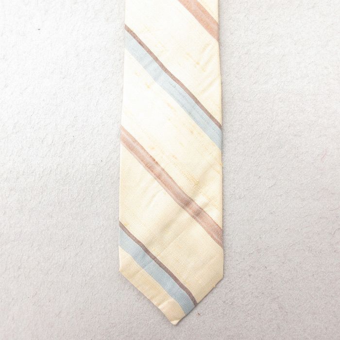 【20%OFF】中古 ネクタイ 80年代 80s USA製 薄ベージュ カーキ 25jul01