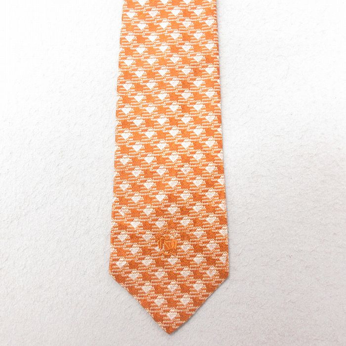 【50%OFF】中古 ネクタイ 70年代 70s シルク オレンジ 25jul01