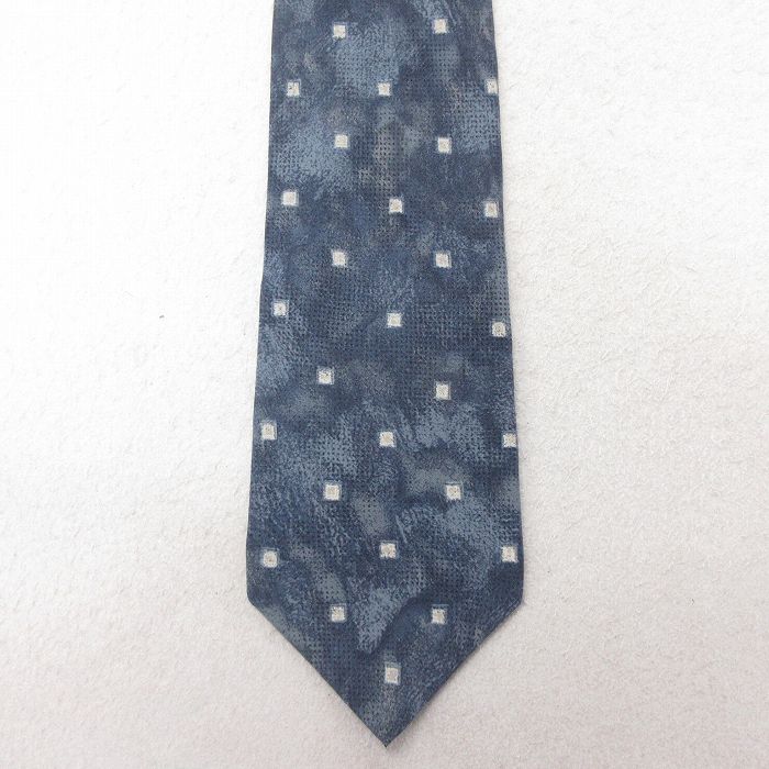 中古 ネクタイ 90年代 90s シルク イタリア製 紺 ネイビー 25jul01