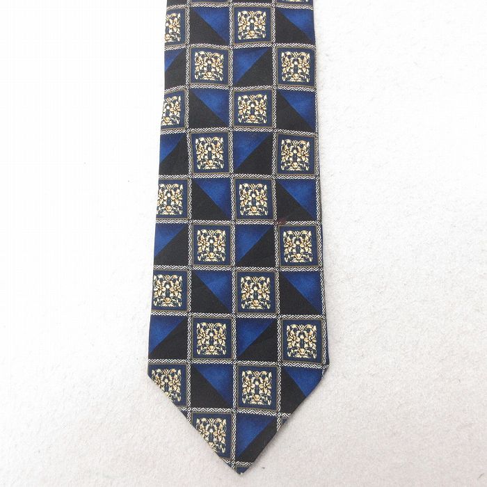 中古 タウンクラフト ネクタイ 90年代 90s USA製 紺他 ネイビー 25jul01