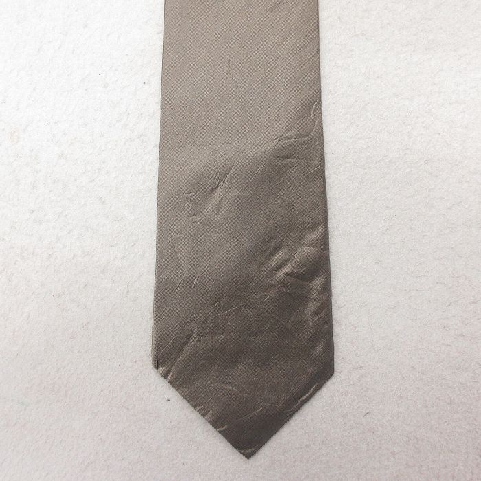 中古 ダナキャラン DKNY ネクタイ 90年代 90s シルク USA製 ベージュ カーキ 25jul01