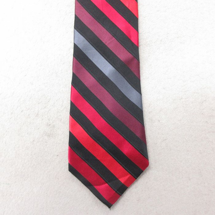 中古 ネクタイ マルチカラー シルク 赤他 レッド 25jul01