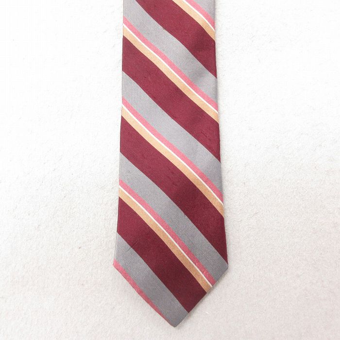 【20%OFF】中古 ネクタイ 80年代 80s シルク USA製 エンジ 25jul15
