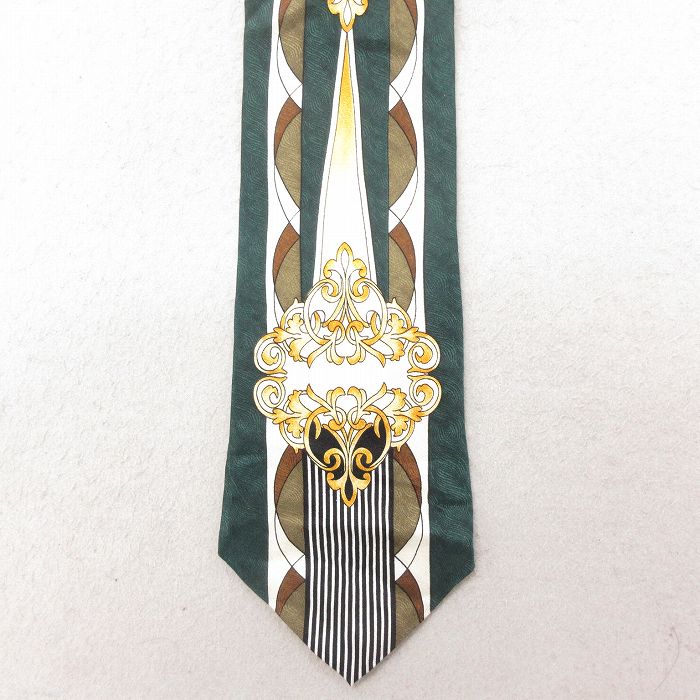 【20%OFF】中古 ネクタイ シルク 緑他 グリーン 25jul15