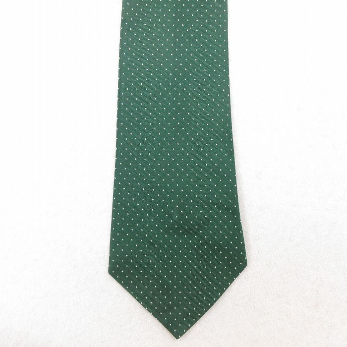 中古 ネクタイ 80年代 80s 緑 グリーン ドット 25jul26