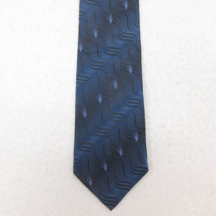 中古 ネクタイ 90年代 90s 総柄 USA製 紺 ネイビー 25jul26
