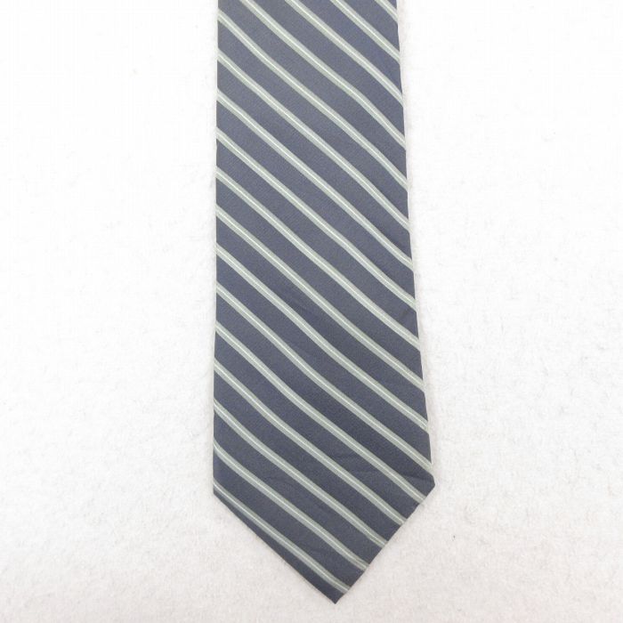 中古 ペリーエリス ネクタイ 90年代 90s シルク USA製 グレー ボーダー 25jul26