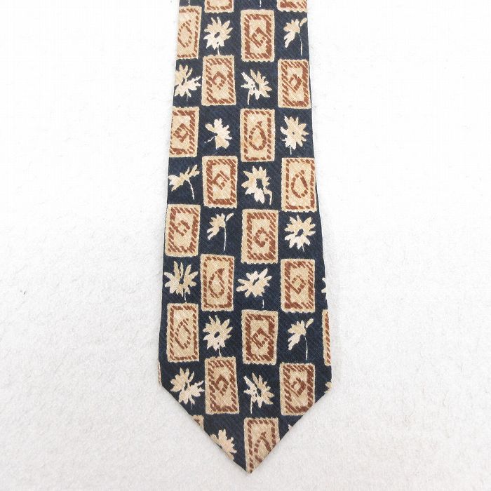 【20%OFF】中古 ギャップ GAP ネクタイ 00年代 00s 花柄 総柄 紺ｎ ネイビー 25aug02