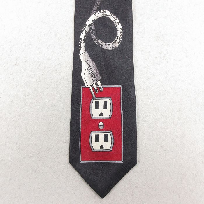 中古 ネクタイ 90年代 90s ドラマ ホームインプルーブメント 黒 26feb26
