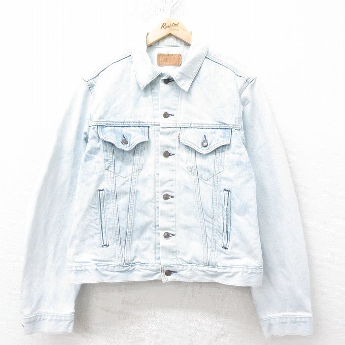L★古着 リーバイス Levis 71506 長袖 ジージャン メンズ 90年代 90s コットン USA製 紺 ネイビー デニム 【spe】 25feb14 中古 アウター Gジャン ジャケット