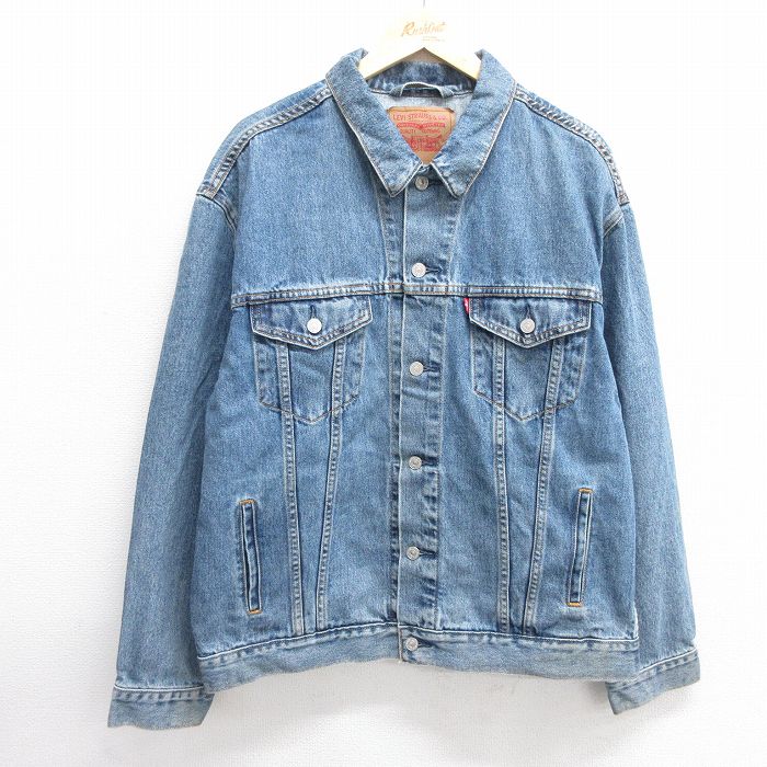 XL★古着 リーバイス Levis 70507 長袖 ジージャン メンズ コットン 紺 ネイビー 25mar05 中古 アウター Gジャン デニム ジャケット