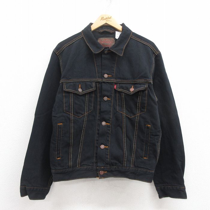 M★古着 リーバイス Levis 70507 長袖 ジージャン メンズ コットン 黒 ブラック デニム 25jul28 中古 アウター Gジャン ジャケット