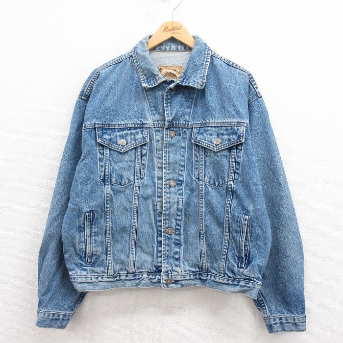 【50%OFF】XL★古着 ギャップ GAP 長袖 ジージャン メンズ 大きいサイズ 紺 ネイビー デニム 25aug09 中古 アウター Gジャン ジャケット