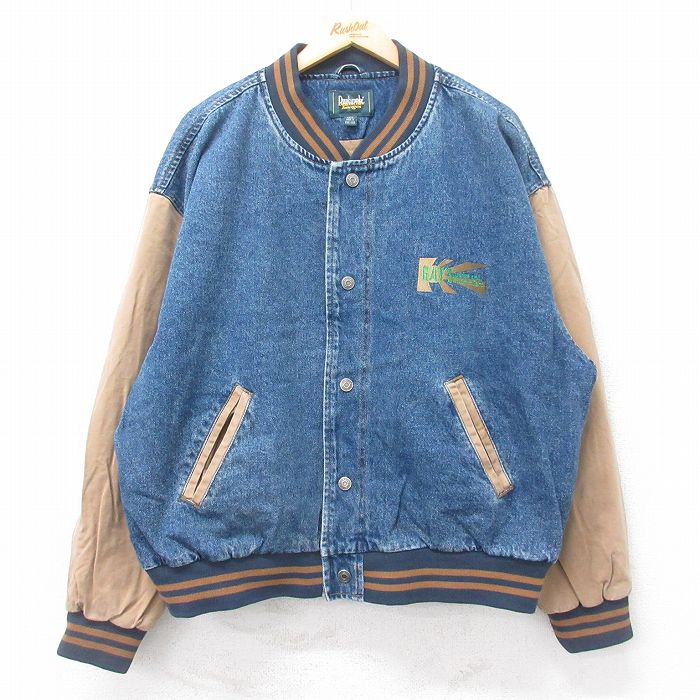 【20%OFF】XL★古着 Dunbrooke 長袖 デニム ジャケット スタジャン メンズ 00年代 00s RAYS 大きいサイズ コットン 紺 ネイビー 25sep11 中古 アウター