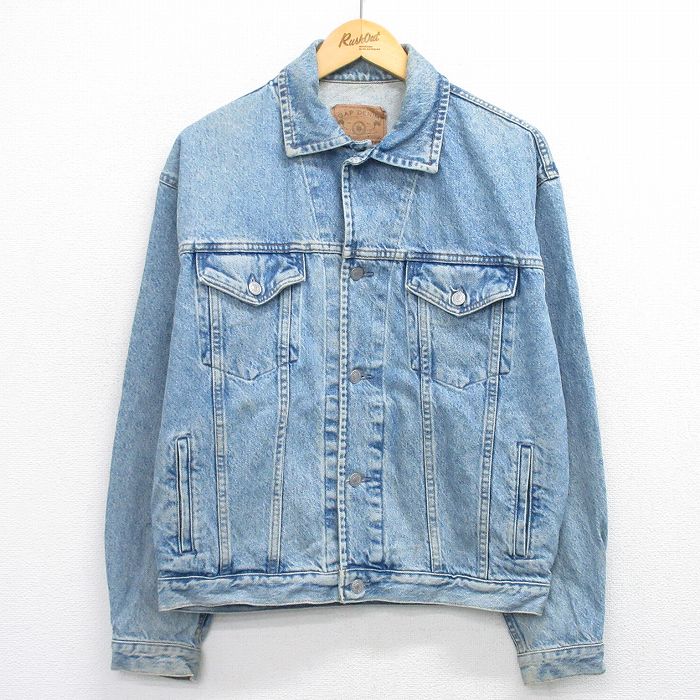 L★古着 ギャップ GAP 長袖 ジージャン メンズ 90年代 90s コットン USA製 紺 デニム 25nov25