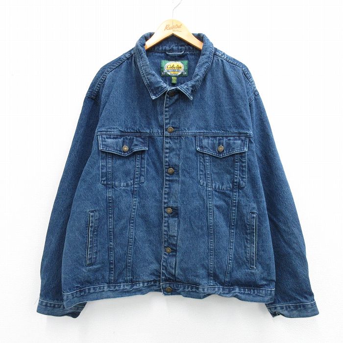 XL★古着 カベラス 長袖 ジージャン メンズ 00年代 00s 大きいサイズ コットン 紺 デニム【spe】 25dec15