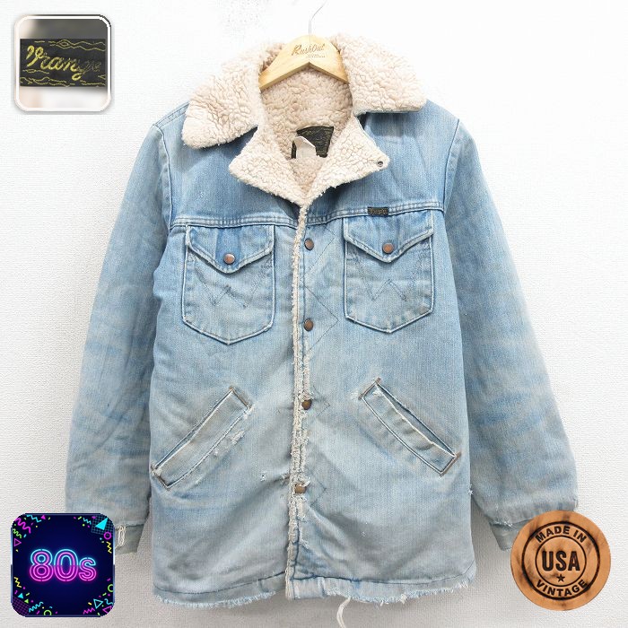 【50%OFF】ラングラー 80s デニムジャケット ボア ネイビー L | 古着