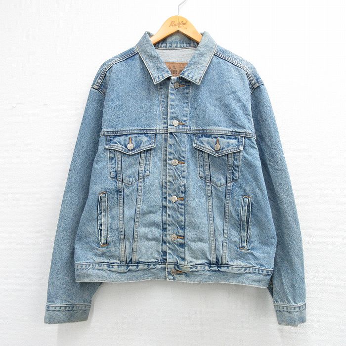 XL★古着 ギャップ GAP 長袖 ジージャン メンズ コットン 紺 デニム 26mar09