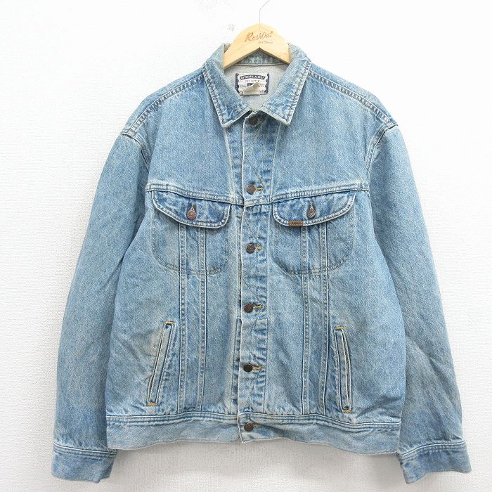 XL★古着 リー Lee 長袖 ジージャン メンズ 00年代 00s コットン 紺 デニム 26mar17
