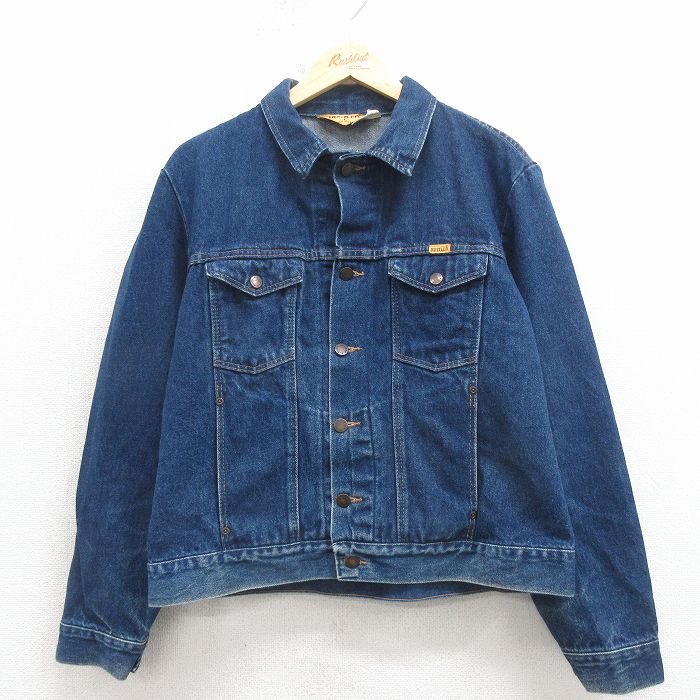 L★古着 ラスラー 長袖 ジージャン メンズ 90年代 90s コットン USA製 濃紺 デニム【spe】 26apr03