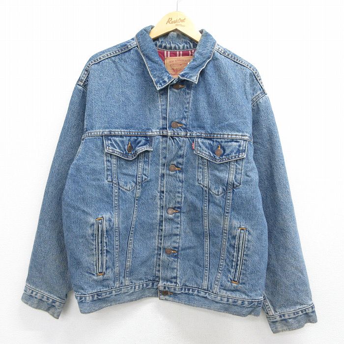 リーバイス70614 90s ジージャン 内側フランネル ブルー XL | 古着