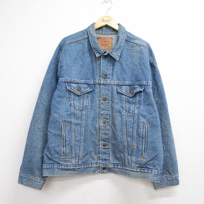 XL★古着 リーバイス Levis 70507 長袖 ジージャン メンズ 90年代 90s 大きいサイズ コットン USA製 ネイビー デニム【spe】 26aug06