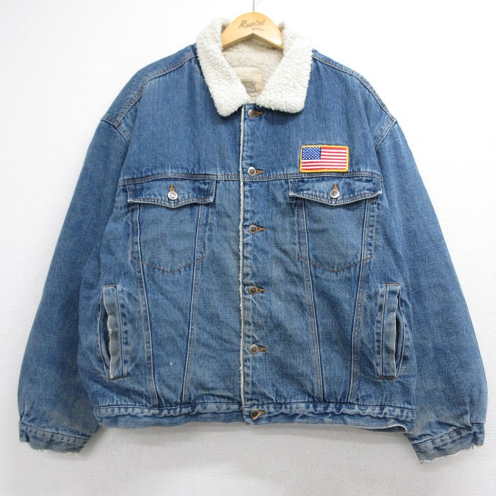Faded Glory 90s デニムジャケット 星条旗 ネイビー メンズXL相当 | 古着