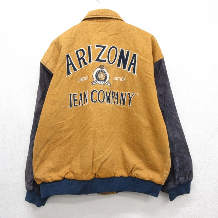 90s デニムジャケット　スタジャン　日の出タグ　y2k ワークジャケット　古着 古着通販 XL☆古着 ArizonaJeanCo 長袖 デニム ジャケット メンズ 90