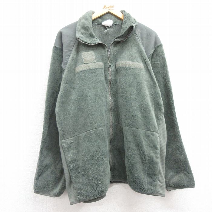 XL★古着 長袖 ミリタリー フリース ジャケット メンズ 00年代 00s ECWCS GEN3 レベル3 ラグラン 緑系 グリーン 25feb06 中古 アウター フライト