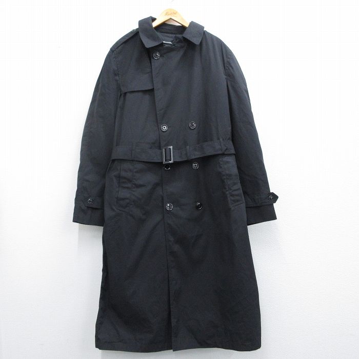 XL★古着 長袖 ミリタリー トレンチ コート メンズ 00年代 00s USA製 黒 ブラック 25feb19 中古 アウター