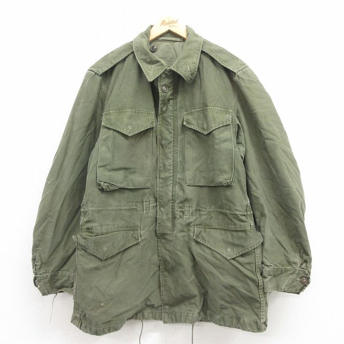 【20%OFF】M★古着 長袖 ビンテージ ミリタリー フィールド ジャケット メンズ 50年代 50s M-51 緑 グリーン 【spe】 25aug12 中古 アウター フライト